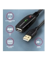 axagon Kabel ADR-220 USB 2.0 A-M -> A-F aktywny kabel przedłużacz/wzmacniacz 20m - nr 10