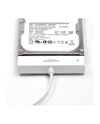 axagon ADSA-1S Adapter USB 2.0 SATA do szybkiego przyłączenia 2.5' SSD/HDD Z pudełkiem