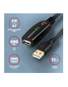 axagon Kabel ADR-215 USB 2.0 A-M -> A-F aktywny kabel przedłużacz/wzmacniacz 15m - nr 28