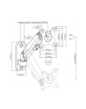 gembird Ramię regulowane  do monitora do montażu na ścianie, do 27 cali/7 kg - nr 2