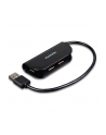 axagon Hub HUE-X4B 4-portowy USB 2.0 kabel 20cm Czarny - nr 11