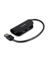 axagon Hub HUE-X4B 4-portowy USB 2.0 kabel 20cm Czarny - nr 16