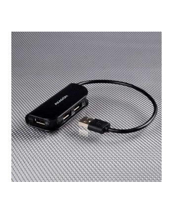 axagon Hub HUE-X4B 4-portowy USB 2.0 kabel 20cm Czarny