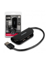 axagon Hub HUE-X4B 4-portowy USB 2.0 kabel 20cm Czarny - nr 9