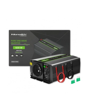qoltec Przetwornica napięcia Monolith | 300W | 600W | 12V na 230V |     Czysty Sinus nr 2