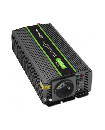 qoltec Przetwornica napięcia Monolith | 600W | 1200W | 12V na 230V |    Czysty Sinus nr 1
