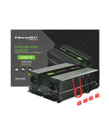 qoltec Przetwornica napięcia Monolith | 2000W | 4000W | 24V na 230V |   Czysty Sinus nr 1