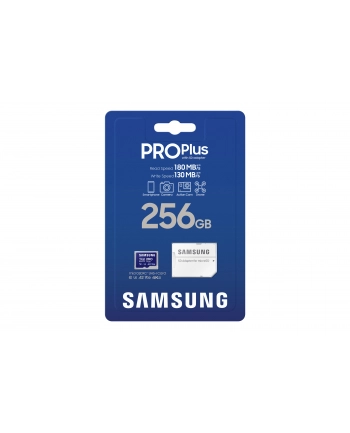 SAMSUNG PRO Plus 256GB microSD UHS-I U3 Full HD 4K UHD 180MB/s Read 130MB/s Write Memory Card Incl. SD-Adapter 2023 nr 1