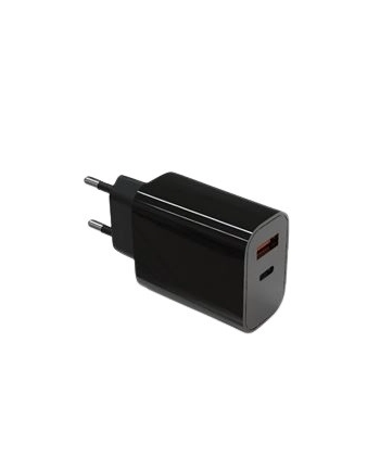 tb Ładowarka sieciowa 2x3A USB C + USB A czarna