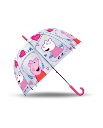 Parasolka przezroczysta automatyczna 48cm Świnka Peppa PP09051 Kids Euroswan nr 1