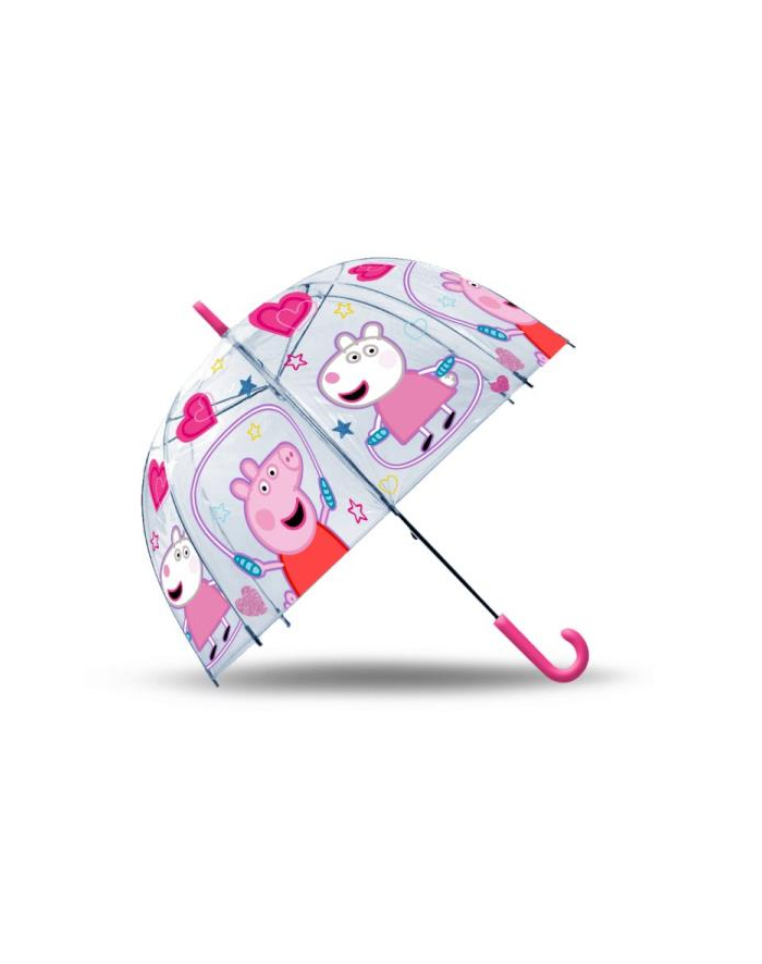 Parasolka przezroczysta automatyczna 48cm Świnka Peppa PP09051 Kids Euroswan główny
