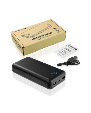 everactive Powerbank 20 000 mAh 2x USB wyświetlacz LED