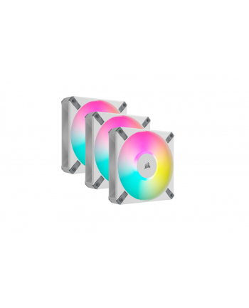 CORSAIR AF ELITE Series AF120 RGB ELITE WHITE 120mm Fluid Dynamic RGB Fan with AirGuide Triple Pack with Lighting Node CORE