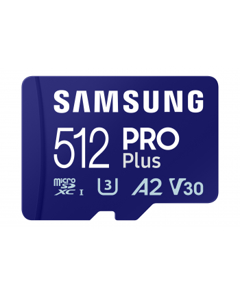 SAMSUNG PRO Plus 512GB microSD UHS-I U3 Full HD 4K UHD 180MB/s Read 130MB/s Write Memory Card Incl. SD-Adapter 2023