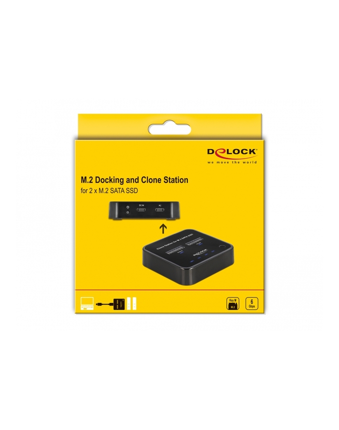 D-ELOCK M.2 Docking Station for 2 x M.2 SATA SSD with Clone function główny