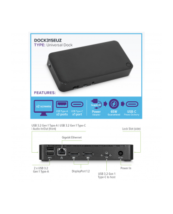 TARGUS Universal USB-C DV4K Docking Station with 65W Power Delivery