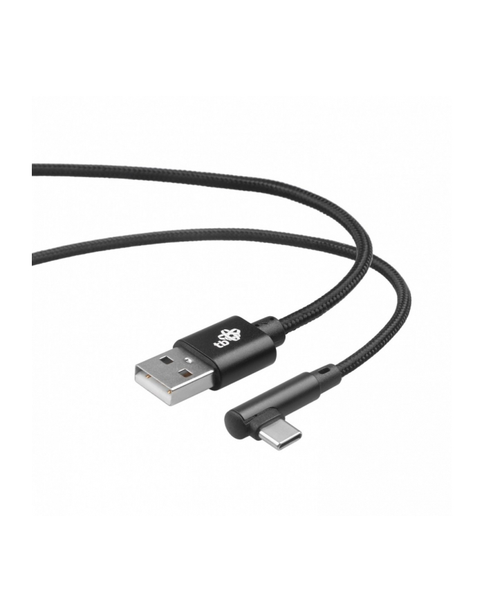 tb Kabel USB-USB C 1.5m kątowy, czarny sznurek główny
