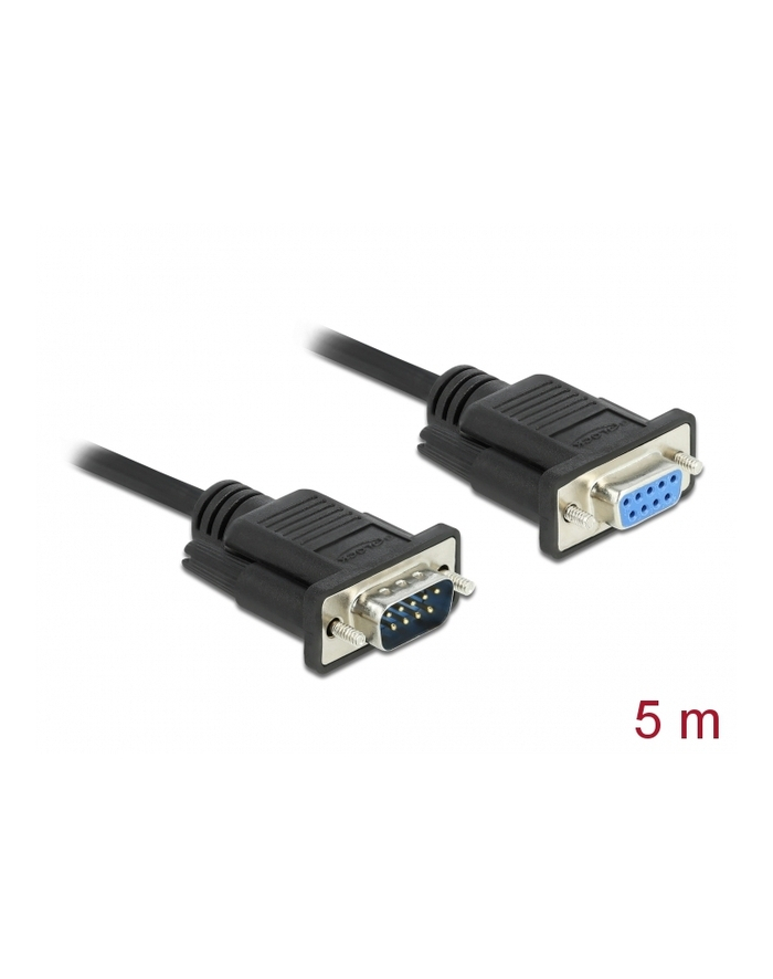 D-ELOCK Serial Cable RS-232 Sub-D9 male to female with narrow plug housing 5m główny