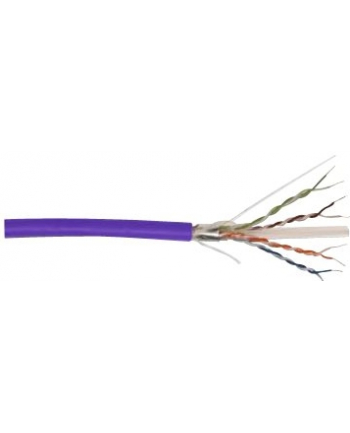 DIGITUS CAT 6 F-UTP installation cable raw length 305m drum AWG 23/1 LSZH-1 simplex color purple