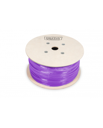 DIGITUS CAT 6 F-UTP installation cable raw length 305m drum AWG 23/1 LSZH-1 simplex color purple