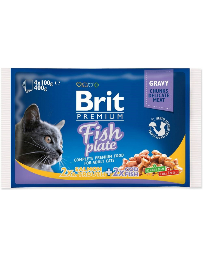 Brit Cat Pouches FISH PLATE 400g (4x100g) główny