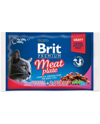 Brit Cat Pouches MEAT PLATE 400g (4x100g) nr 1