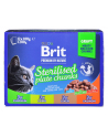 Brit Cat Pouches STERILE PLATE 1200g (12x100g) - nr 2