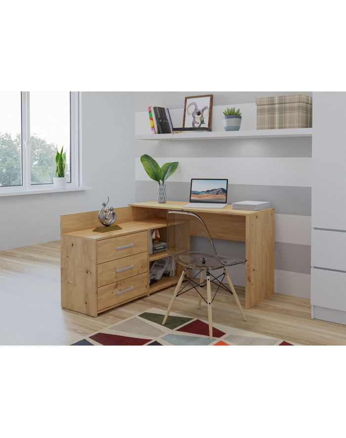 top e shop Biurko narożne + komoda DANY 120x50xH76 artisan główny