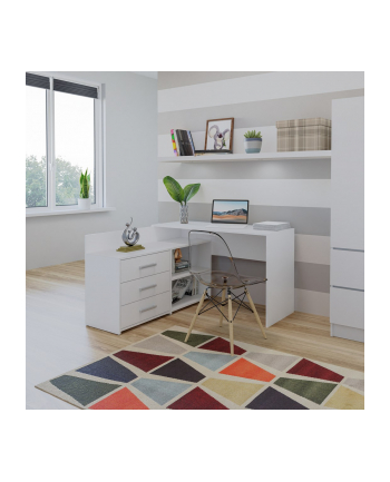 top e shop Biurko narożne + komoda DANY 120x50xH76 biały nr 2