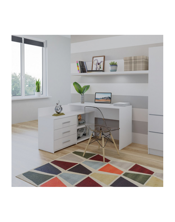 top e shop Biurko narożne + komoda DANY 120x50xH76 biały główny