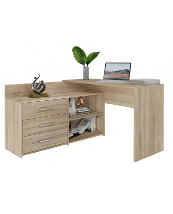 top e shop Biurko narożne + komoda DANY 120x50xH76 sonoma nr 1