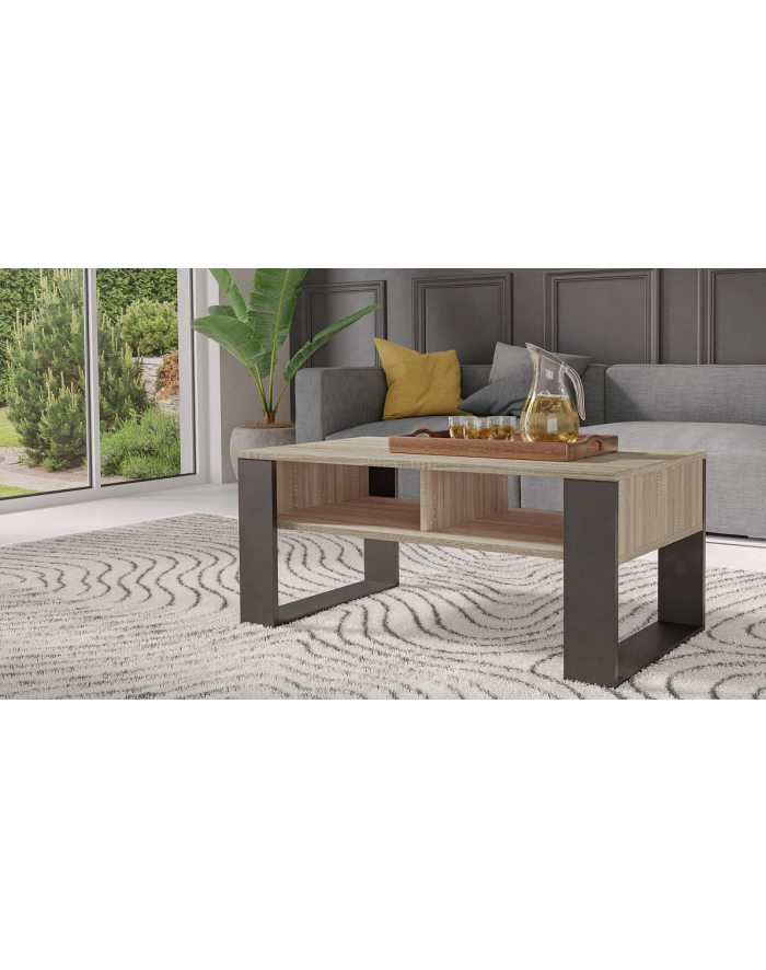 top e shop Stolik ława MOD-ERN 2P 90x58xH50 sonoma/czarny główny