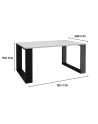top e shop Stolik ława MOD-ERN 90x58xH50 biały/czarny - nr 10