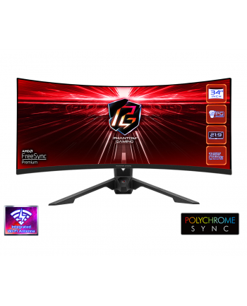 Monitor ASROCK 34''; TFT Gaming PG34WQ15R3A