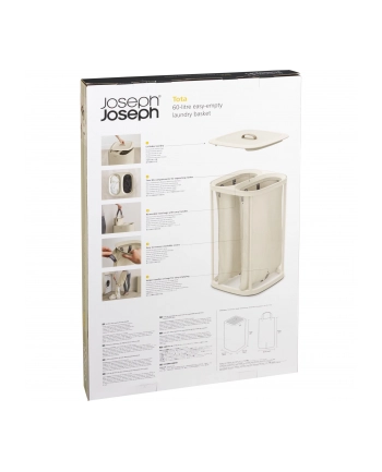 Podwójny kosz na pranie 60l ecru JOSEPH JOSEPH
