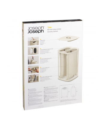Podwójny kosz na pranie 60l ecru JOSEPH JOSEPH