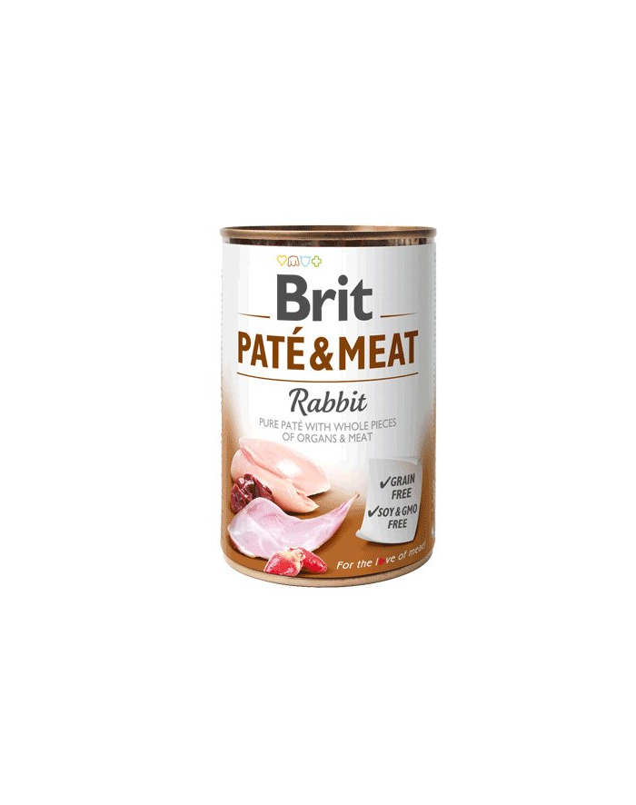 Karma BRIT PATÉ 'amp; MEAT z królikiem dla psa 400g główny