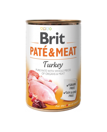 Karma BRIT PATÉ 'amp; MEAT z indykiem dla psa 400g