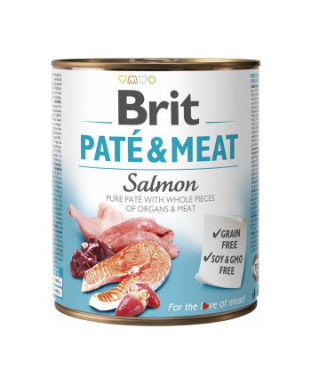 Karma BRIT PATÉ 'amp; MEAT z łososiem dla psa 800g