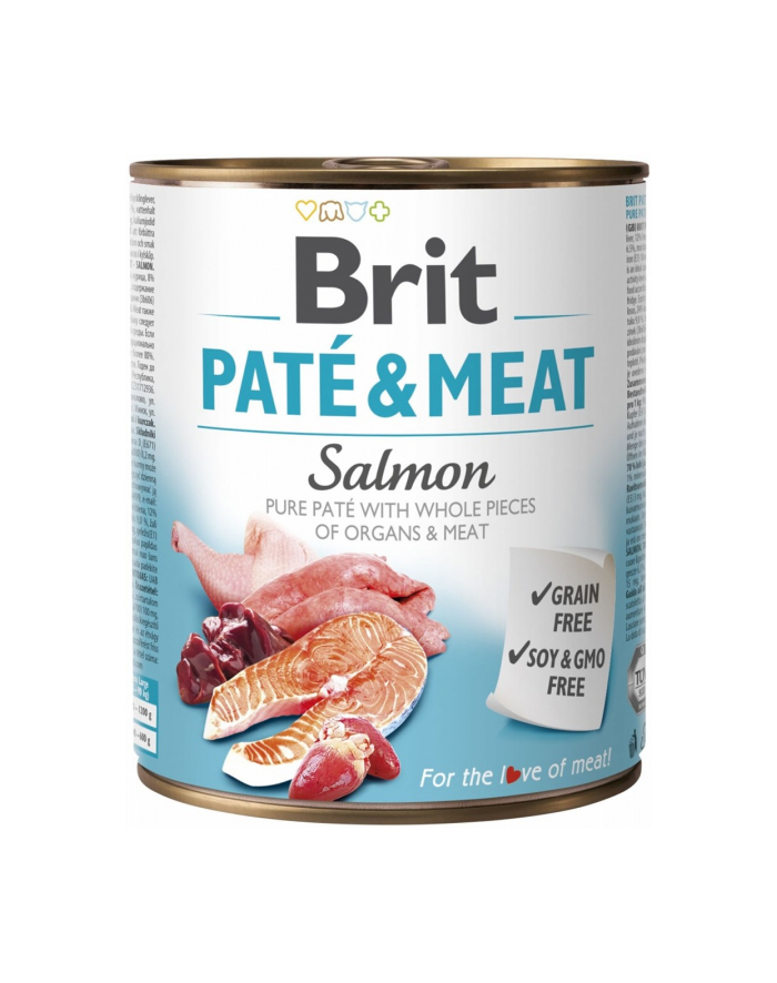 Karma BRIT PATÉ 'amp; MEAT z łososiem dla psa 800g główny