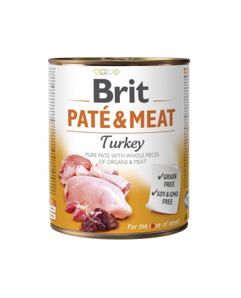 Karma BRIT PATÉ 'amp; MEAT z indykiem dla psa 800g