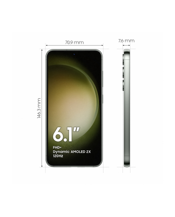 Smartfon Samsung Galaxy S23 (S911) 8/128GB 6,1''; Dynamic AMOLED 2X 2340 x 1080 3900 mAh Dual SIM 5G Green