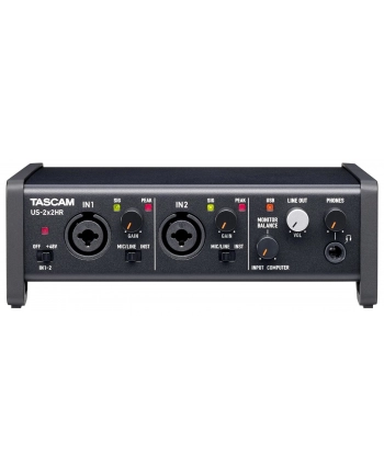 Tascam US-2x2HR - Interfejs USB audio/MIDI wysokiej rozdzielczości (2 wejścia, 2 wyjścia) nr 1