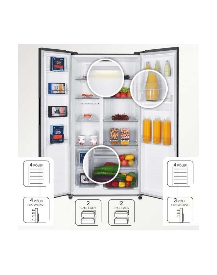 Lodówka Side By Side Total No Frost MPM-439-SBS-15/ND inox główny