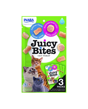 Przysmak Inaba JUICY BITES Rosół z kalmarami dla kota 3x11,3g