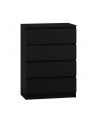 top e shop M4 MALWA KOMODA 4 SZUFLADY CZARNY - nr 6
