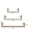 top e shop Zestaw 3 x półka wisząca MOBI 3P 80x20xH14 sonoma - nr 8