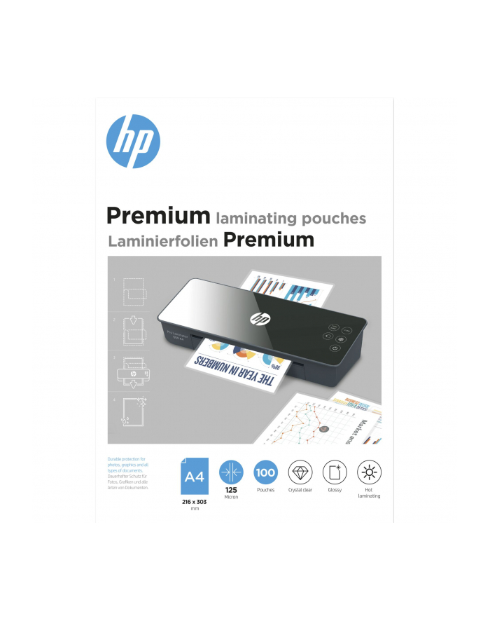 hewlett-packard Folia laminacyjna HP PREMIUM A4 125 mic, 100 szt główny
