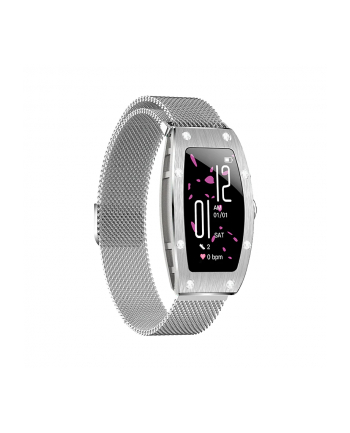 Smartwatch Kumi K18 Svarovski srebrny