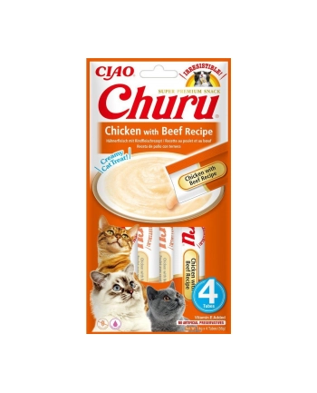 Przysmak Inaba CHURU Kurczak z wołowiną dla kota 4x14g nr 1